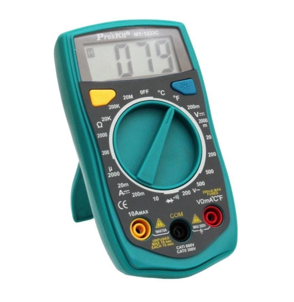 Tester digitale con misurazione della Temperatura MT-1233C GBC 49P01190