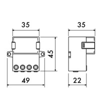 Rele' interruttore da incasso elettromeccanico Perry 1RI01230ACPC