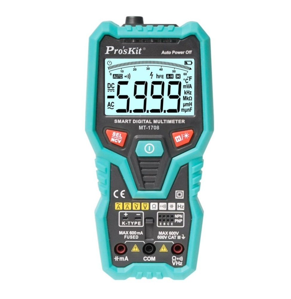 Multimetro Digitale Smart Pro'sKit MT-1708 True-RMS NCV