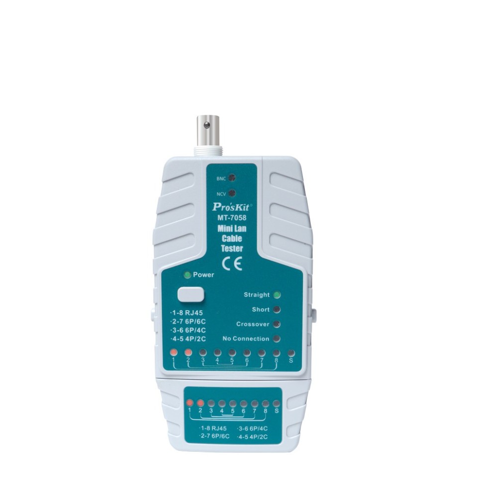 Tester Mini per Cavi LAN e BNC Pro'sKit MT-7058 con NCV
