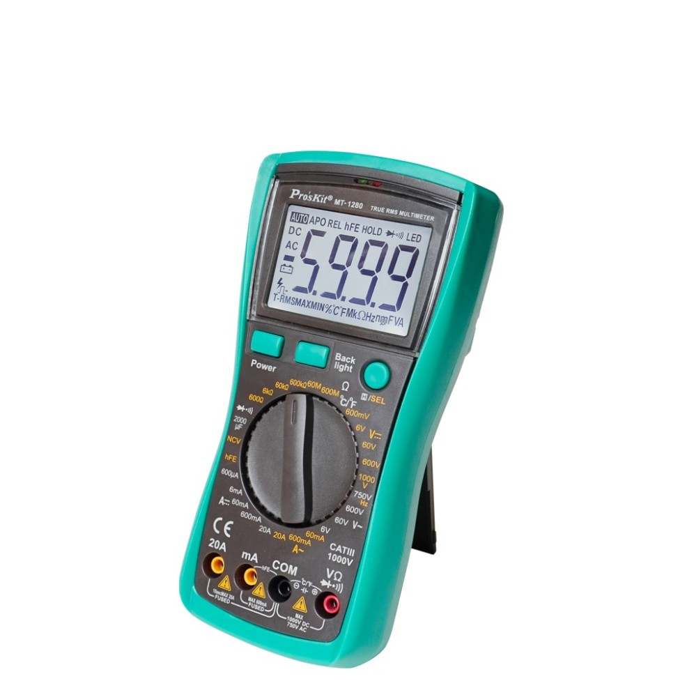 Multimetro Digitale True-RMS Pro'sKit MT-1280 5999 Count NCV