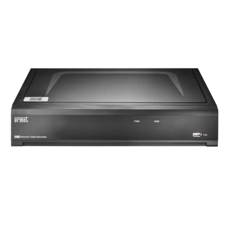 Videoregistratore NVR 12M 4 canali con 4 porte POE Urmet 1098424P-WH