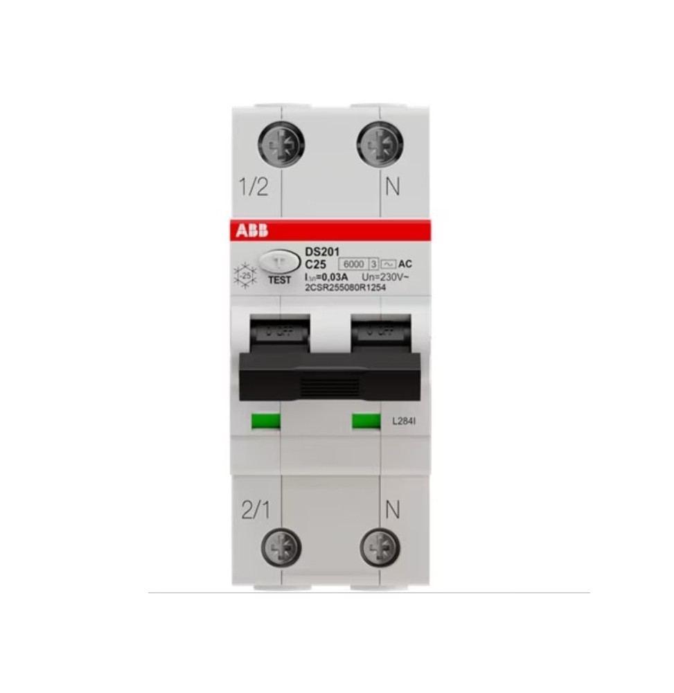 Differenziale Magnetotermico 25A 30mA Classe AC  6kA 1P+N ABB DS201C25AC30