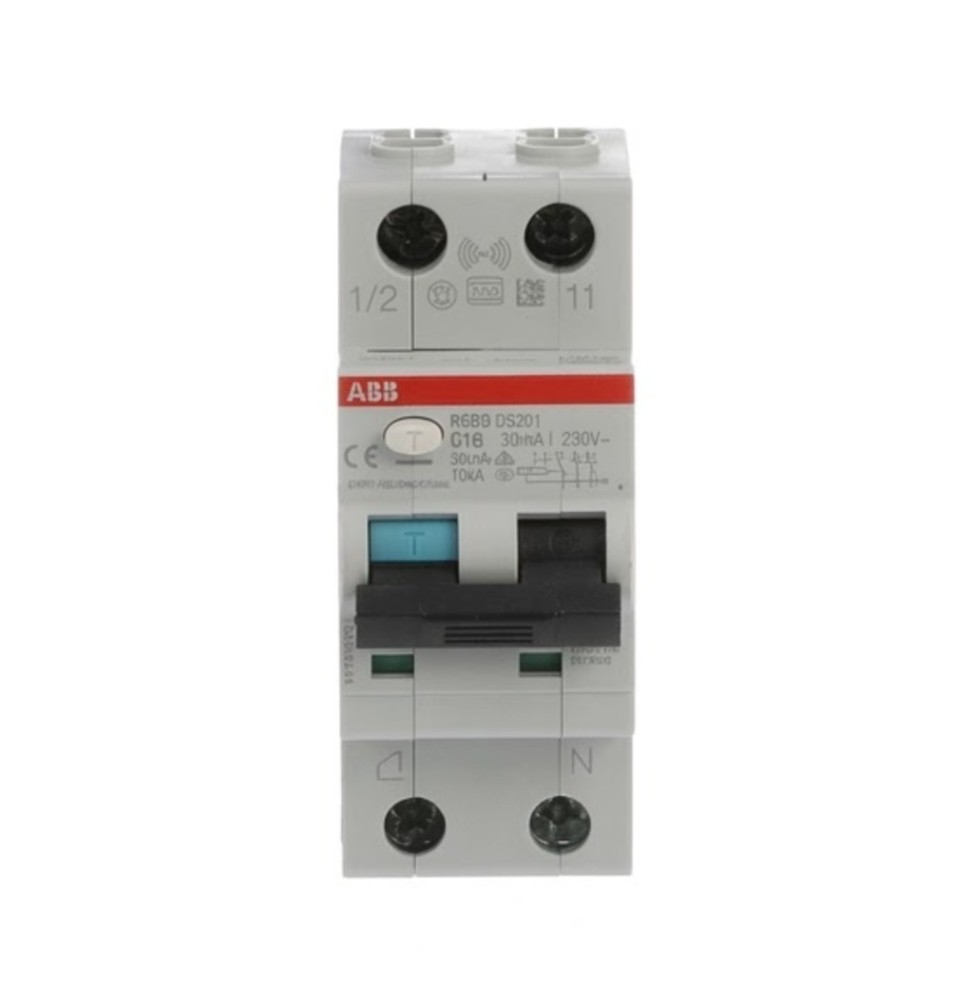 Differenziale Magnetotermico 6A 300mA Classe AC 6kA 1P+N ABB DS201C6AC300
