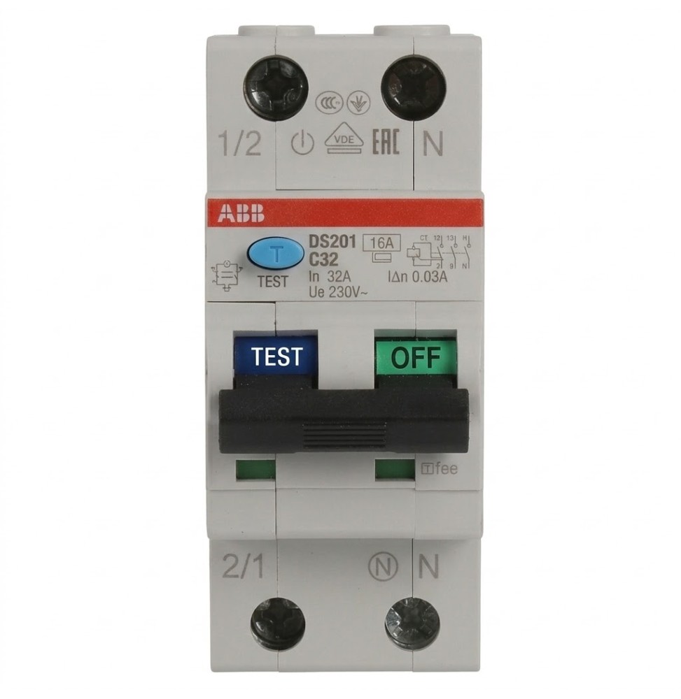 Differenziale Magnetotermico 32A 300mA Classe AC  6kA 1P+N ABB DS201C32AC300