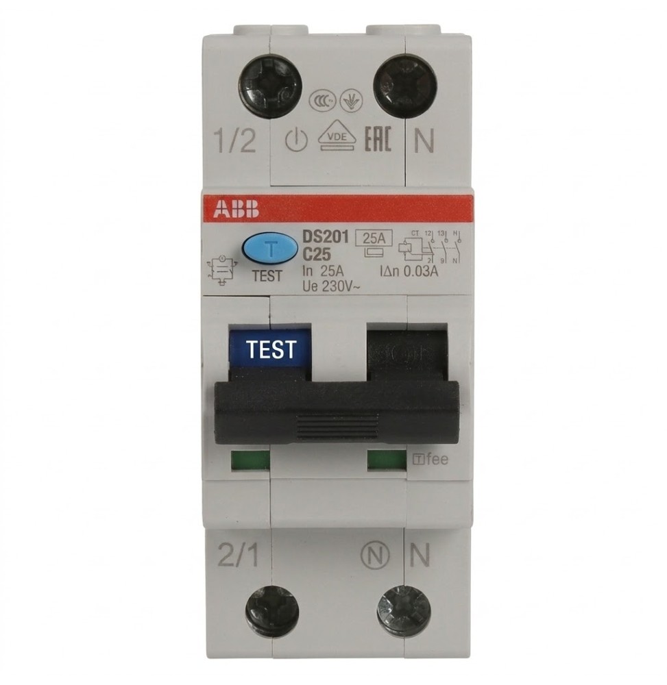 Differenziale Magnetotermico 25A 300mA Classe AC 6kA 1P+N ABB DS201C25AC300