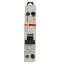 Interruttore Automatico Magnetotermico 1 Polo+N 6A 4,5kA ABB SN201LC6