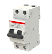 Interruttore differenziale magnetotermico 16A 30mA Classe AC  4,5kA 1 Polo + N ABB DS201LHC16AC30