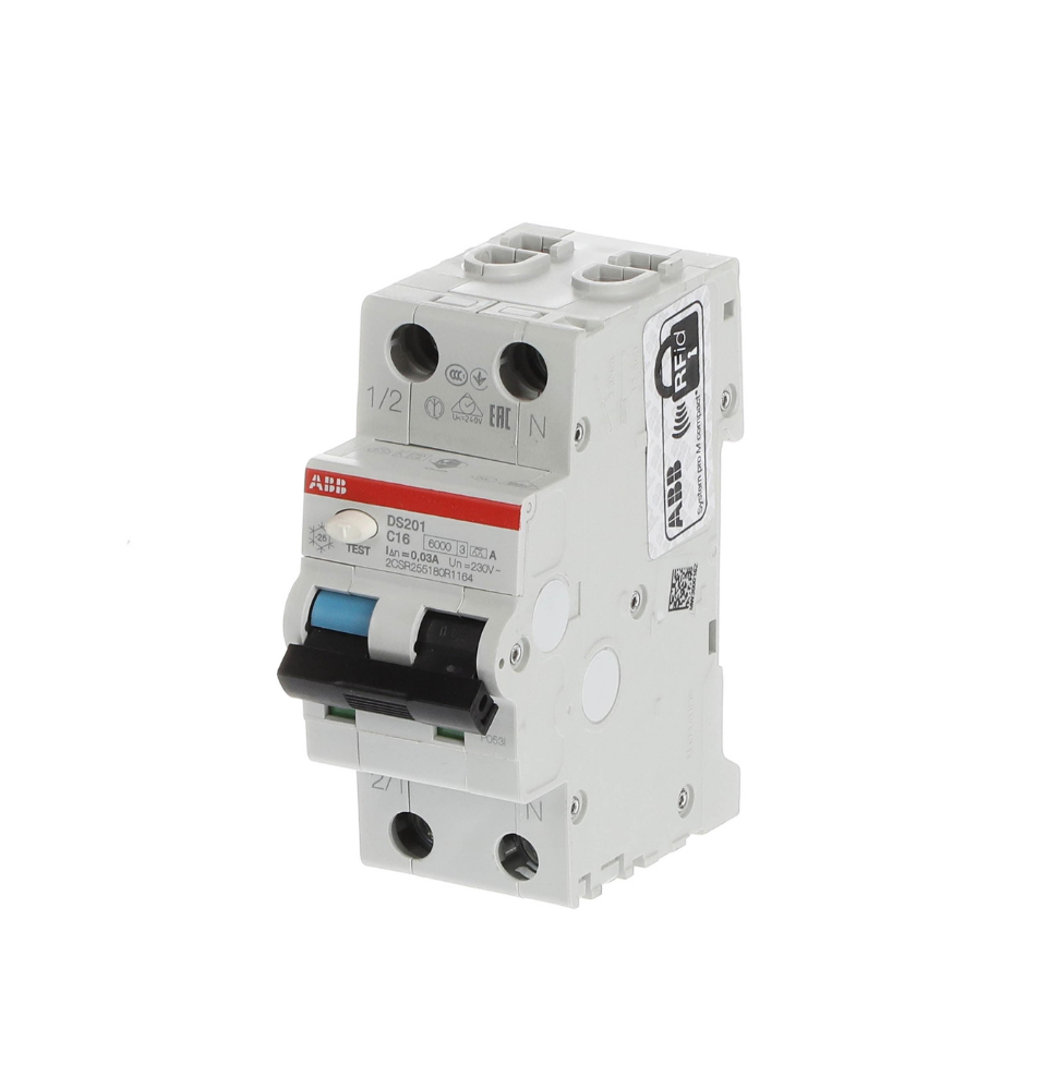 Differenziale Magnetotermico 10A 30mA Classe A 6kA 1P+N ABB DS201C10A30