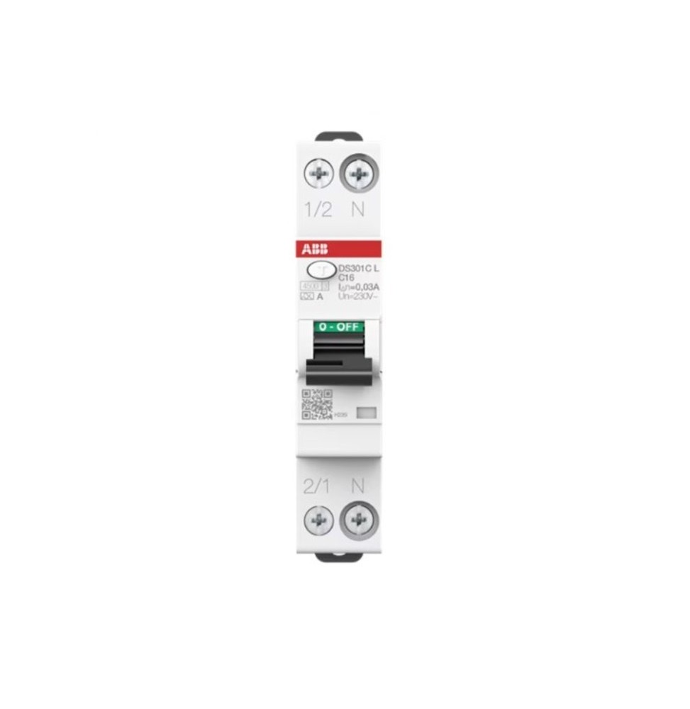 Differenziale Magnetotermico 1P+N 6A C  Classe A 4.5kA ABB DS301CLC6A30