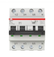 Differenziale Magnetotermico 10A 30mA Classe AC  6kA 3 Poli+N ABB DS3NC10AC30