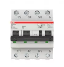 Differenziale Magnetotermico 16A 30mA Classe AC  6kA 3 Poli+N ABB DS3NC16AC30