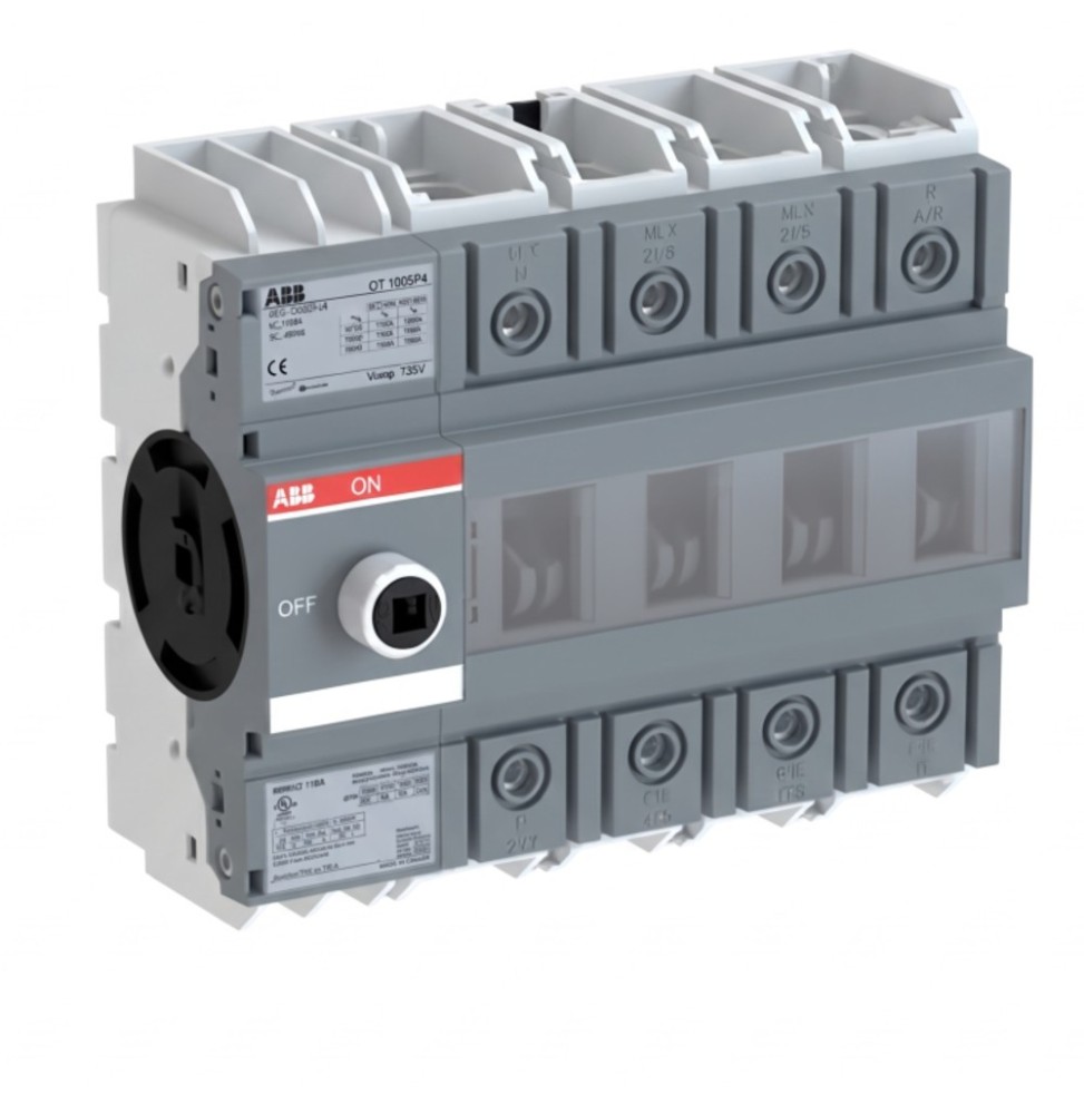 Sezionatore modulare OT 4 poli 160A 9 moduli ABB OT160G04