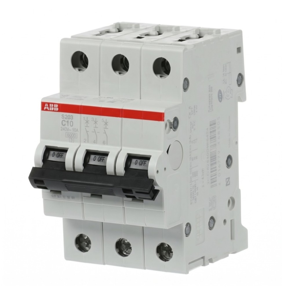 Interruttore Magnetotermico S203-C63 3 Poli 63A 6kA Curva C  ABB S5