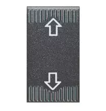 Pulsante saliscendi a tre posizioni  e tre morsetti con frecce Ave Noir 45351