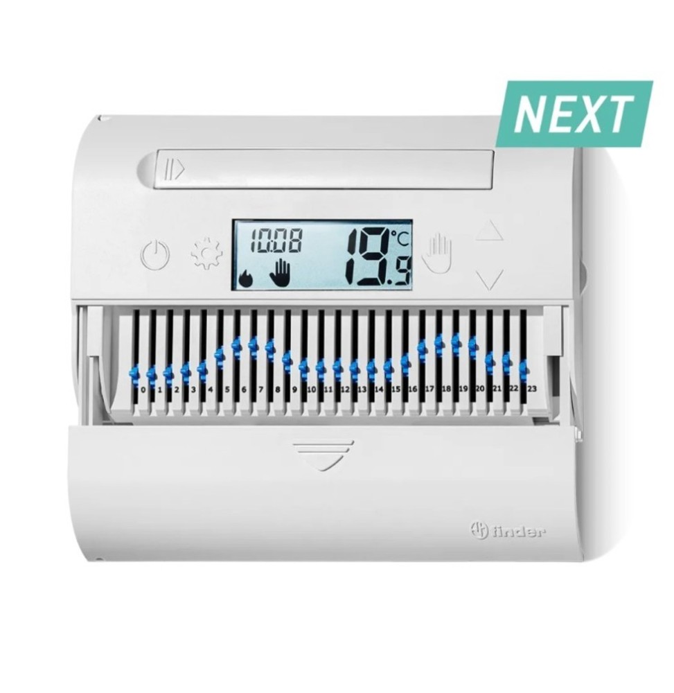 Cronotermostato Giornaliero Finder NEXT Touch Slide Bianco 1C.61.9.003.0101