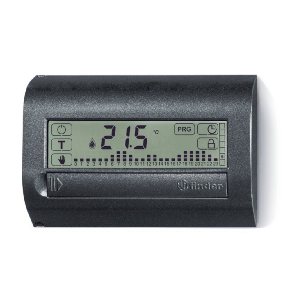 Finder Cronotermostato Settimanale Touch Basic Nero 1C.71 | Misterelettro