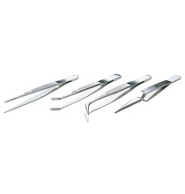 Set 4 pinzette di precisione in metallo Pros'Kit 808-389