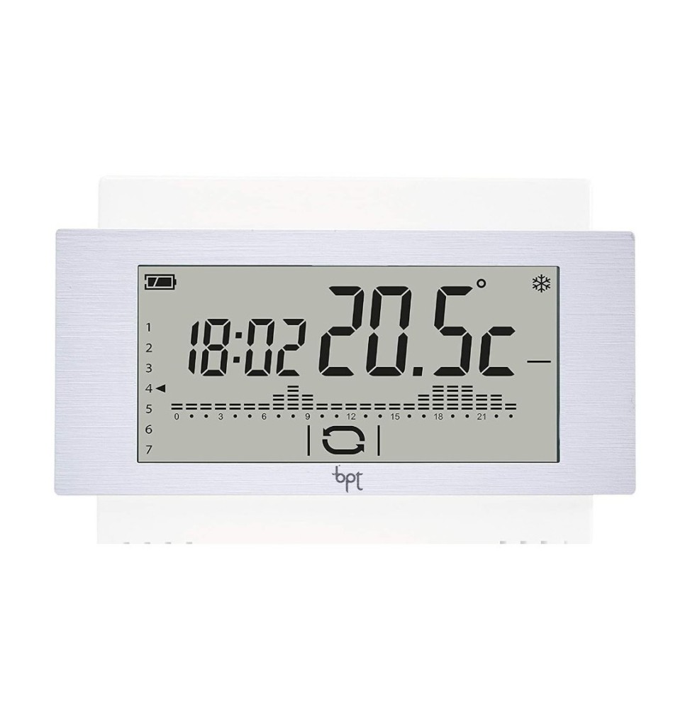 Cronotermostato Touch-Screen Settimanale CAME BPT TH500 Bianco a batterie da Parete