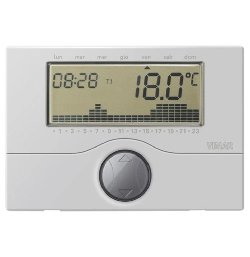 Cronotermostato Elettronico a Parete Vimar 01910.20 Silver