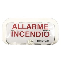 Targa Ottico-Acustica LED Allarme Incendio Comelit 48CLU003 | MisterElettro