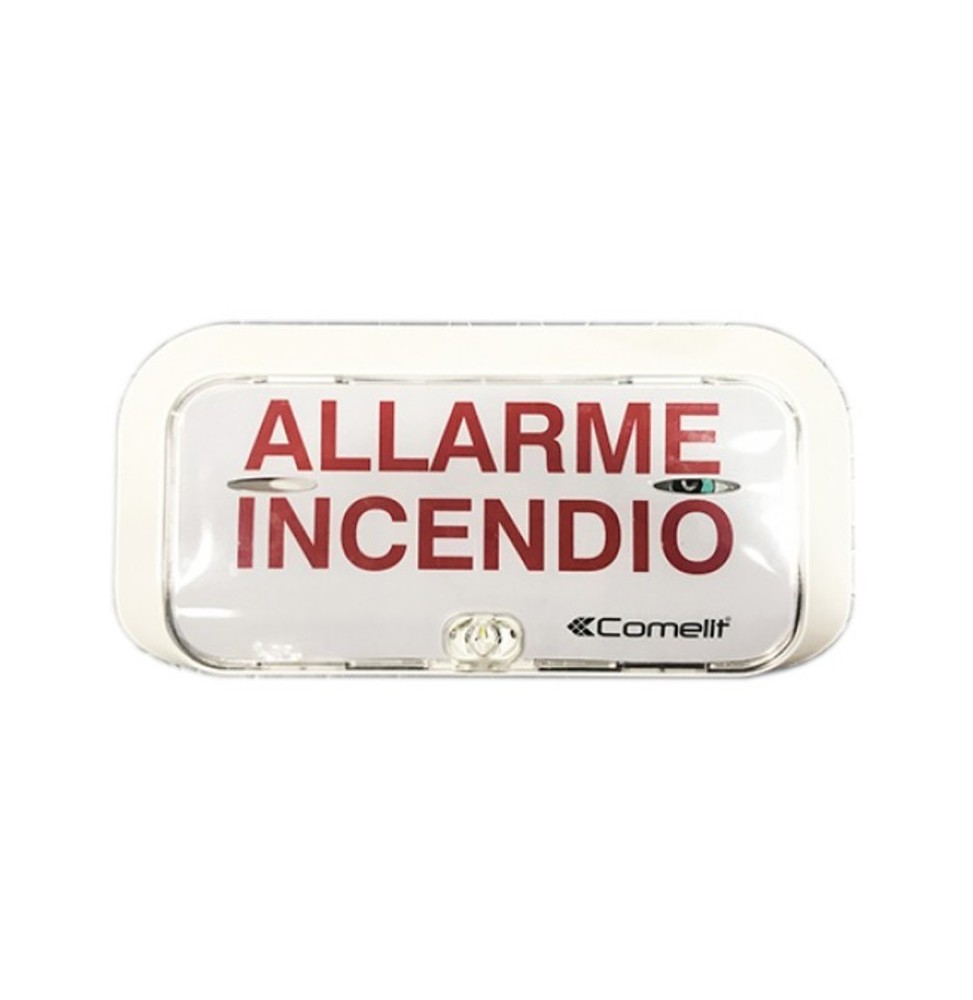 Targa Ottico-Acustica LED Allarme Incendio Comelit 48CLU003 | MisterElettro