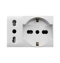 Presa composta da una Trivalente Schuko e una Bipasso Ave Domus 44109015MB
