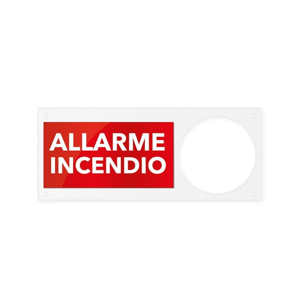 Pannello Indicatore Allarme Incendio in Plexiglass per Sirene Comelit 48PIN000