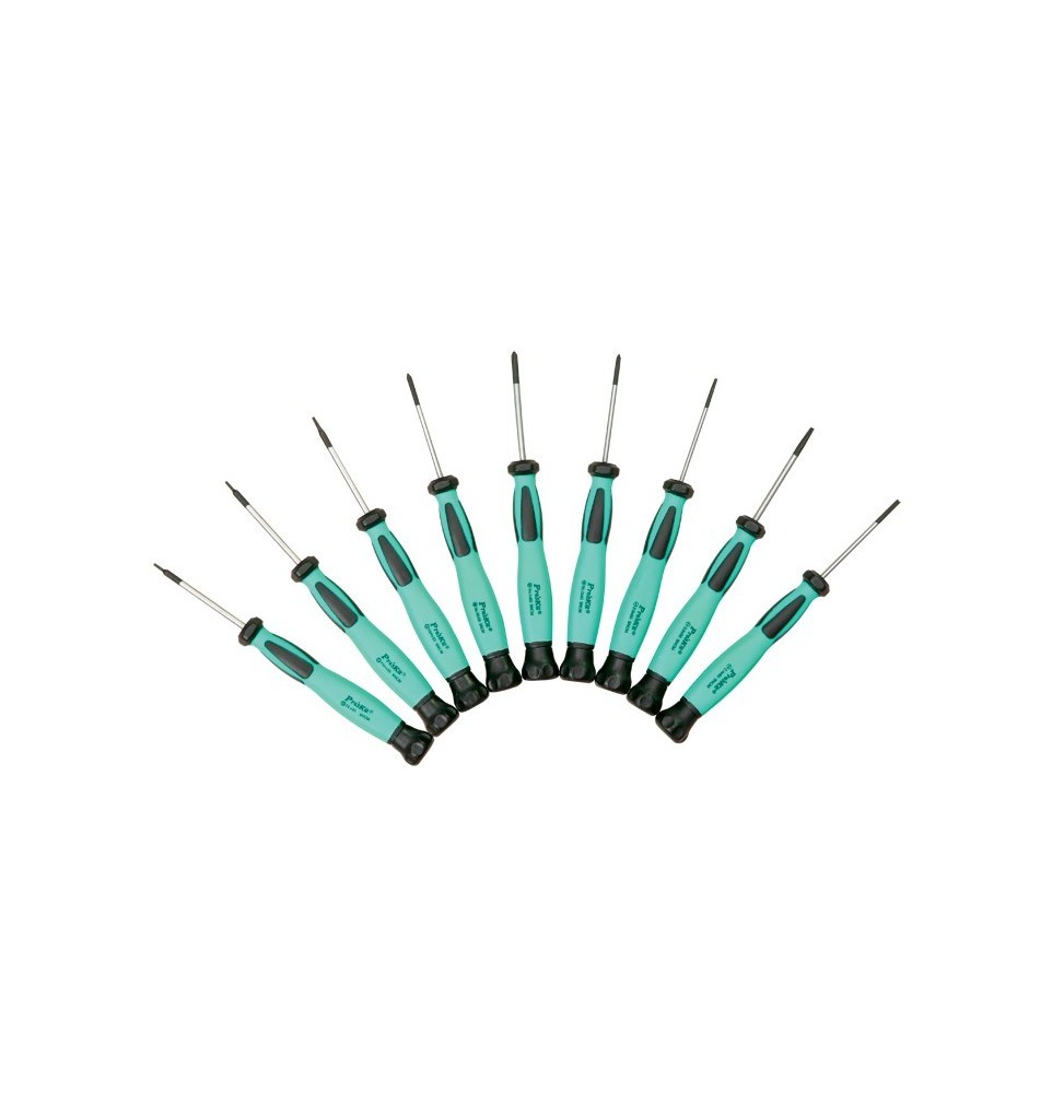 Set di 9 Cacciaviti di Precisione ESD Pro'sKit SD-0839