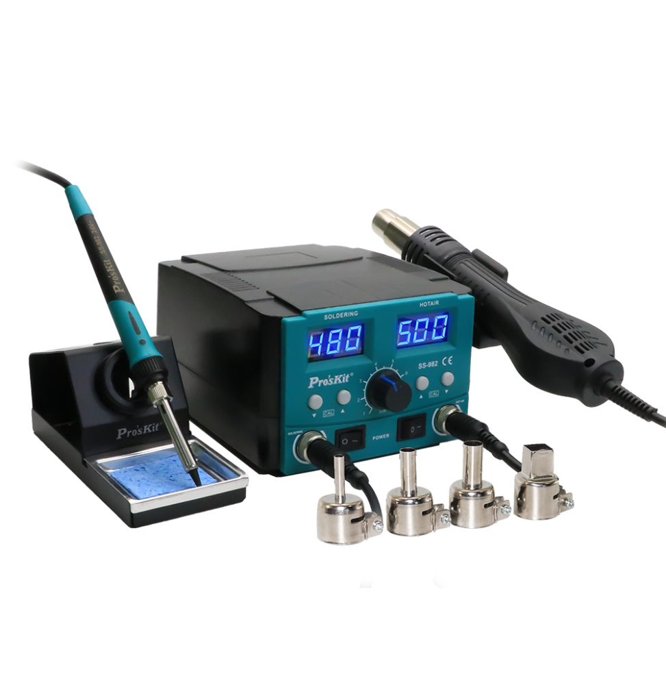 Stazione Saldante e Aria Calda 2 in 1 Pro'sKit SS-982B