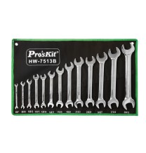 Set completo 13 Chiavi inglesi Doppie Pro'sKit HW-7513B