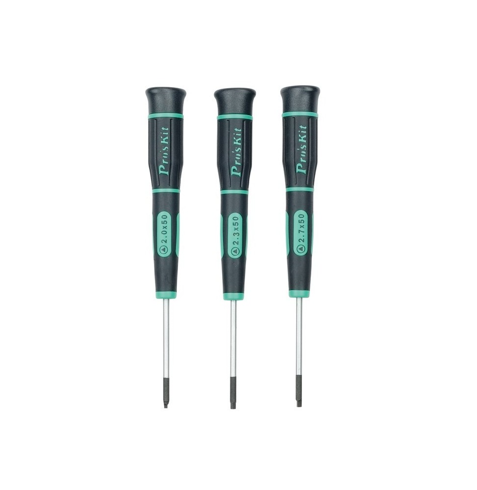 Set 3 pezzi Giravite a triangolo Pro'sKit SD-081F