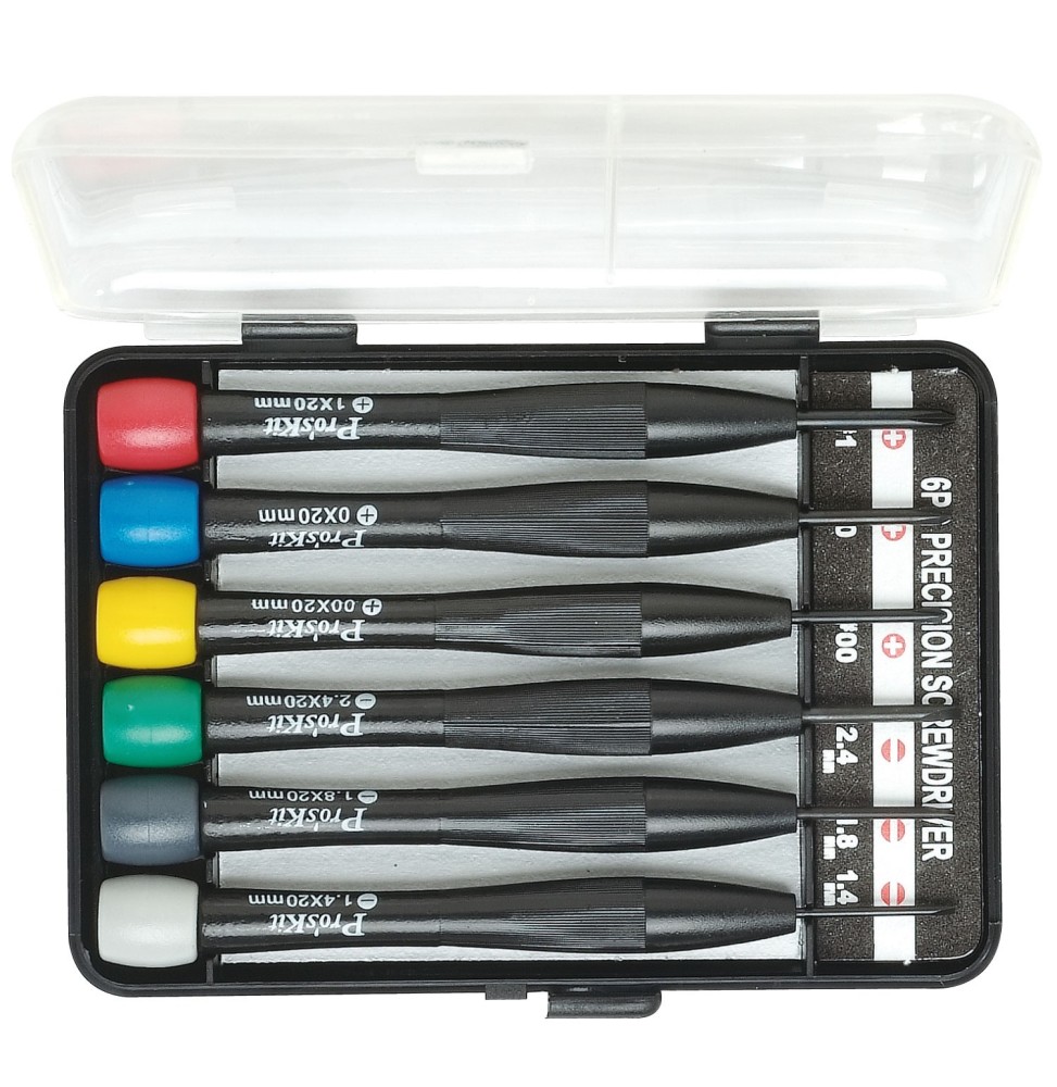 Set 6 pezzi mini giraviti Taglio e a croce Pro'sKit 8PK-2061