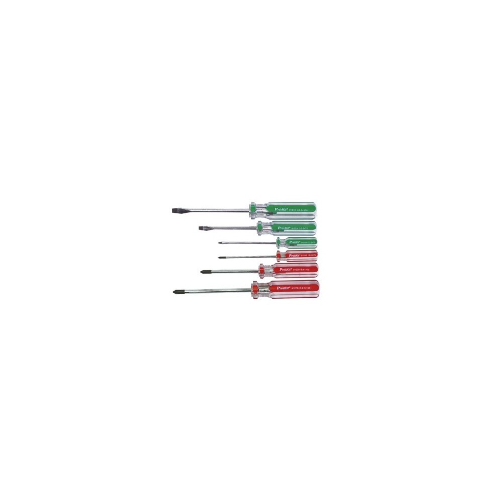 Set 6 pezzi giraviti taglio e a  croce Pro'sKit SW-9106