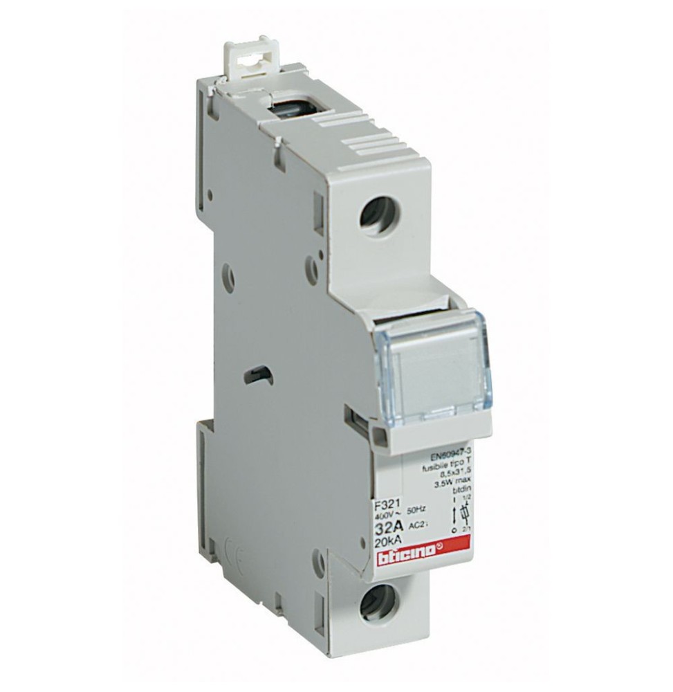 Portafusibile Sezionatore per fusibili 10X38 Fino a 32A Bticino F321