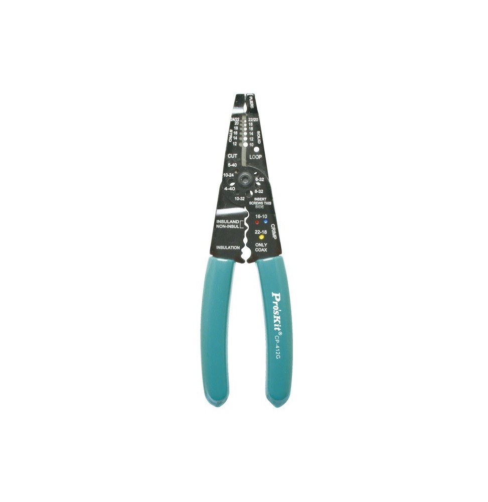 Pinza crimpatrice  spelafili per teminali isolati e non Pro'sKit CP-412G