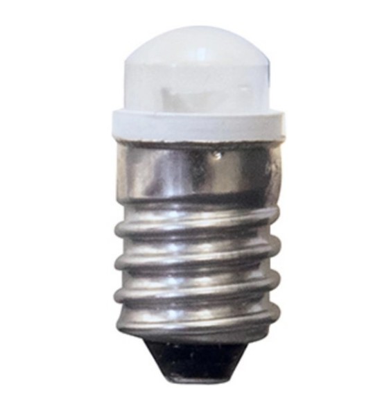 Lampada spia 230V a led bianca attacco E10 10x22 0230LDWE10
