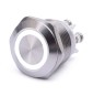 Pulsante antivandalo 19MM luminoso Bianco 24V IP65 GBC Konelco