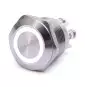 Pulsante antivandalo 19MM luminoso Bianco 24V IP65 GBC Konelco