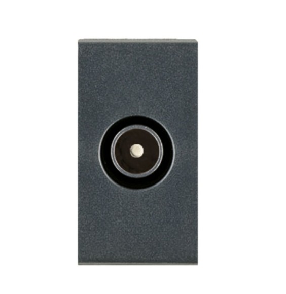 Presa TV coassiale attacco maschio Serie Noir Sistema 45 Ave 45396IM