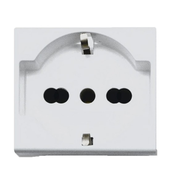 Presa Schuko Trivalente 16A 2 moduli Ave Ral 45590/15TS