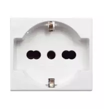 Presa Schuko Trivalente 16A 2 moduli Ave Banquise 45B90/15TS