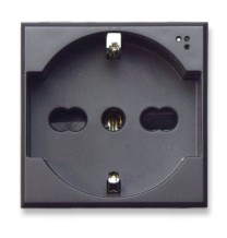 Presa Schuko Trivalente 16A 2 moduli illuminabile Ave Tekla 44509015TS