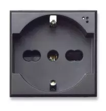 Presa Schuko Trivalente 16A 2 moduli illuminabile Ave Tekla 44509015TS