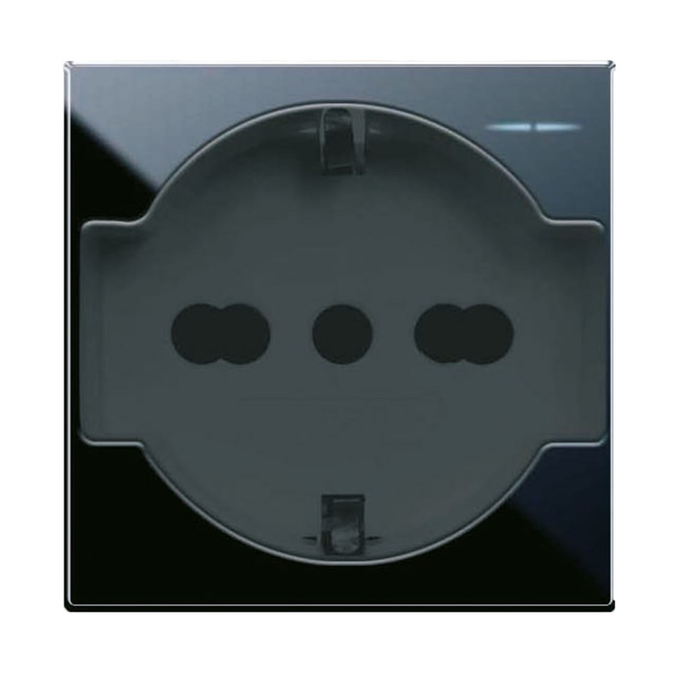 Presa Schuko Trivalente 16A 2 moduli Illuminabile Ave Life 442090/15TS