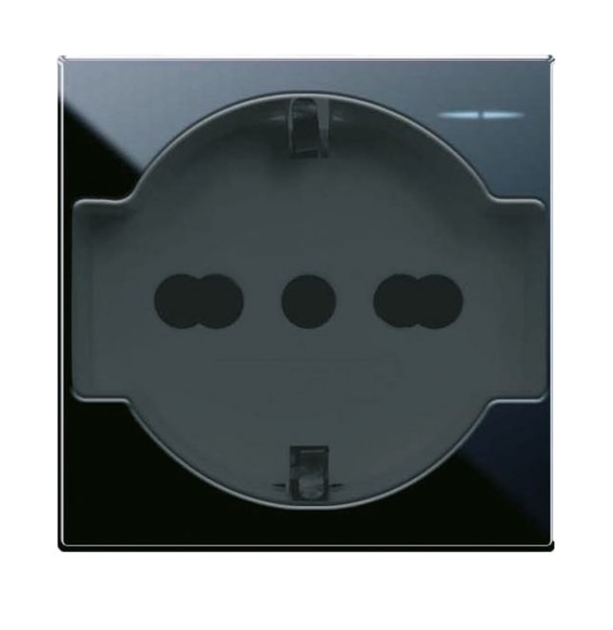 Presa Schuko Trivalente 16A 2 moduli Illuminabile Ave Life 442090/15TS