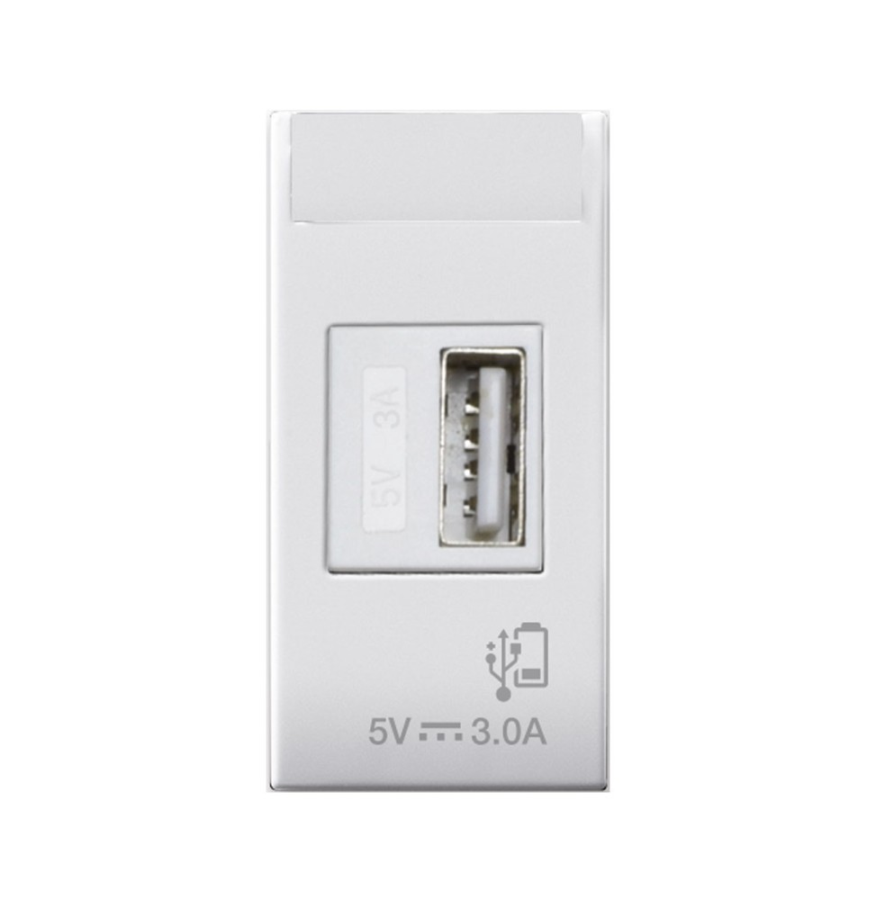 Caricatore Usb Tipo A Alimentazione 230V uscita 5V 3A Ave Domus 441082USB3A