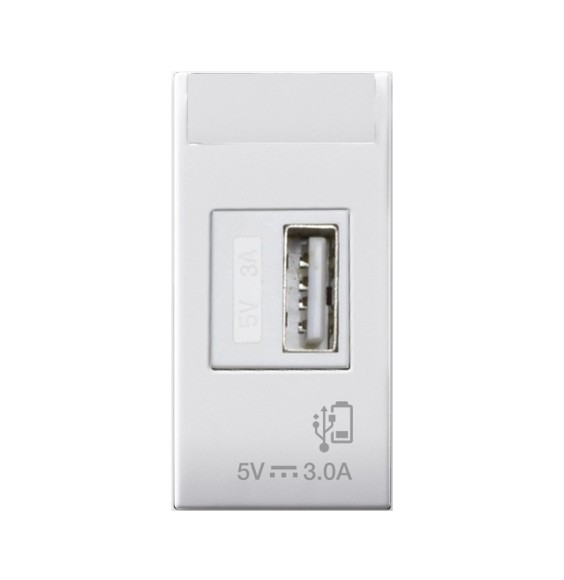 Caricatore Usb Tipo A Alimentazione 230V uscita 5V 3A Ave Domus 441082USB3A