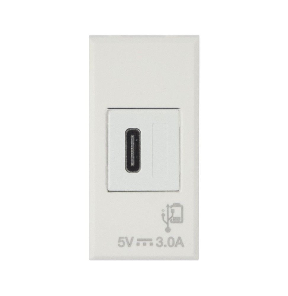 Caricatore Usb Tipo C Alimentazione 230V uscita 5V 3A Ave Whitek 446082USBC