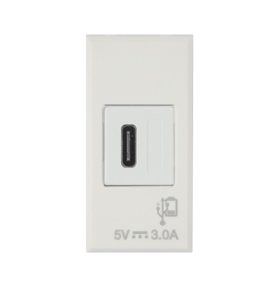 Caricatore Usb Tipo C Alimentazione 230V uscita 5V 3A Ave Whitek 446082USBC
